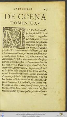 De Coena Dominica