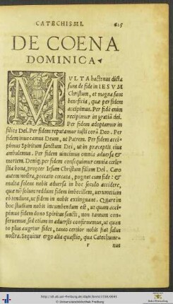 De Coena Dominica