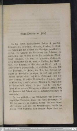 Einunddreissigster Brief