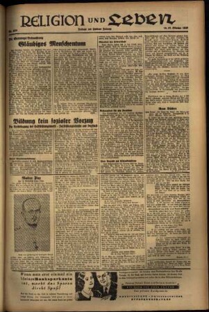 Dritte Ausgabe vom Samstag, den 16. Oktober 1937.