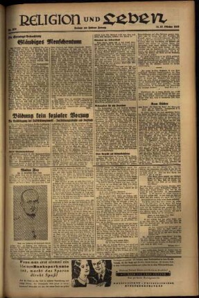 Dritte Ausgabe vom Samstag, den 16. Oktober 1937.