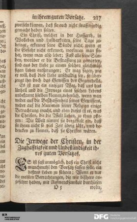 Die Irrwege der Christen, in der Zaghafftigkeit und Unbeständigkeit ihres guten Vorsatzes.