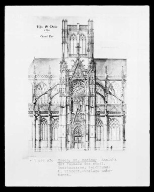 Die Kirche Saint-Maclou in Rouen: Fassade des nördlichen Querhausarmes