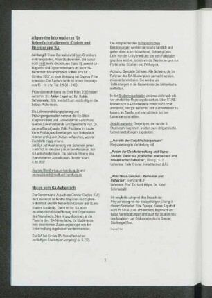 [Aktuelles über die Hamburger Gender und Queer Studies]