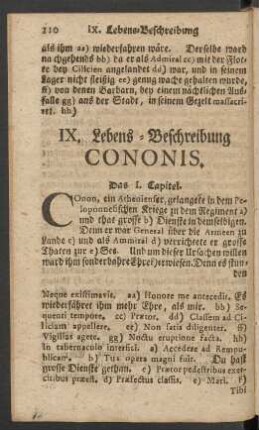 IX. Lebens-Beschreibung Cononis