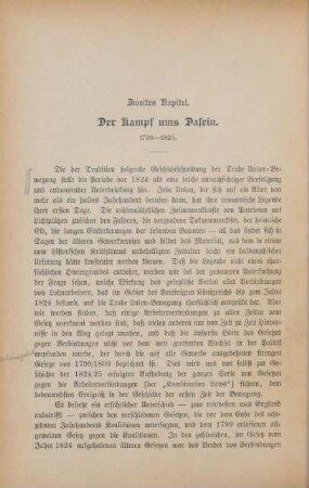 Zweites Kapitel. Der Kampf ums Dasein. 1799-1825