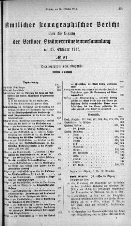No. 21, 25. Oktober 1917