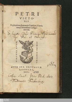 Petri Victorii Explicationes suarum in Catonem, Varronem, Columellam Castigationum