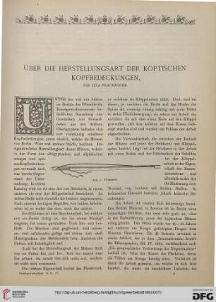 Über die Herstellungsart der koptischen Kopfbedeckungen