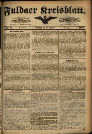 Ausgabe vom Mittwoch, den 17. Februar 1909.