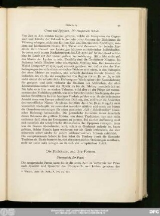 Übergewicht der Poesie
