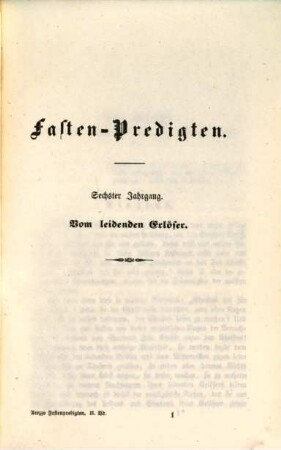 Fasten - Predigten, 2
