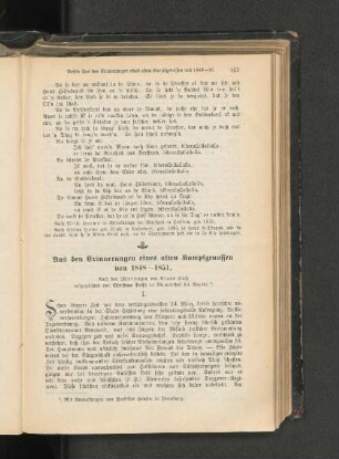 Aus den Erinnerungen eines alten Kampfgenossen von 1848-1851.