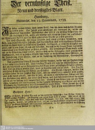 Neun und dreißigstes Blatt
