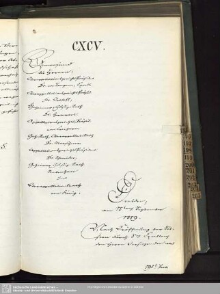 CXCV., 15. September 1859