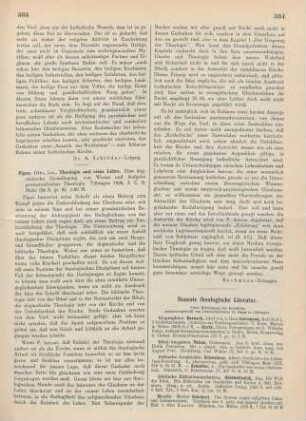 333-334 [Rezension] Piper, Otto A., Theologie und reine Lehre