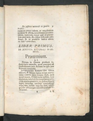 Liber Primus. De Iustitia Naturali In Genere