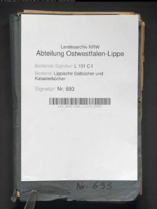 Belege zum Hypothekenbuch (Salbuch) der Stadt Blomberg Nr. 1401-1499