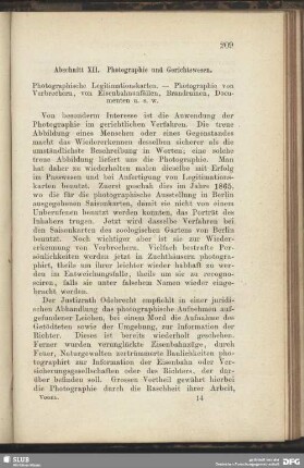 Abschnitt XII. Photographie und Gerichtswesen.
