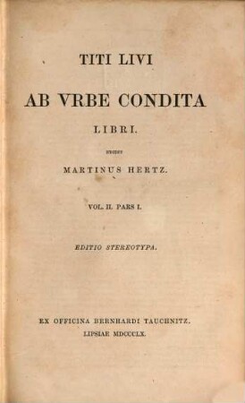 Titi Livi Ab vrbe condita : libri, II