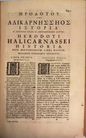Herodoti ... historiarum libri IX. Vol. 1 (1715)