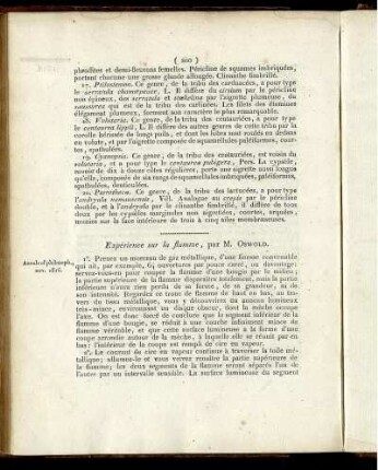 Expérience sur la flamme,
