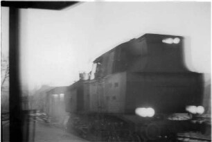 Hechingen, Zug 298, Lok 15 in der Morgendämmerung