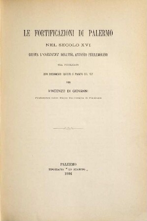Documenti per servire alla storia di Sicilia. 4. Ser., Cronache e scritti varii. 4/6. 1896/97