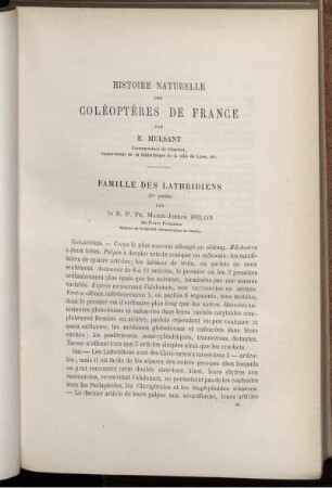 Histoire Naturelle Des Coleopteres De France