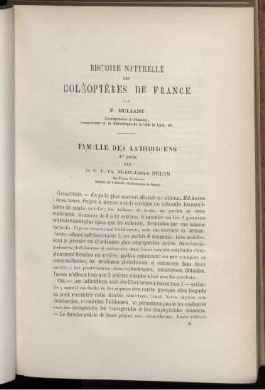 Histoire Naturelle Des Coleopteres De France