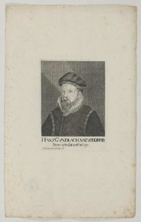 Bildnis des Hans Gvndelach