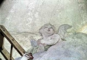 Engelschöre und die vier Erdteile in Verehrung Christi