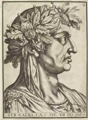 Galba (Blatt 7, aus der Serie der Portraits der ersten zwölf römischen Kaiser)
