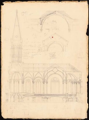 Zionskirche, Berlin: Längsschnitt (1. Fassung)
