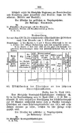 Pflichtstunden der Oberlehrer an den höheren Unterrichtsanstalten : [D. Höhere Lehranstalten]