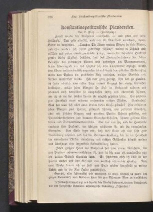 Konstantinopolitanische Plaudereien (Fortsetzung)
