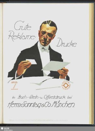 Gute Reklamedrucke in Buch-, Stein- u. Offsetdruck