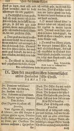 IX. Von der majestätischen himmelfahrt unsers Heylandes JEsu Christi