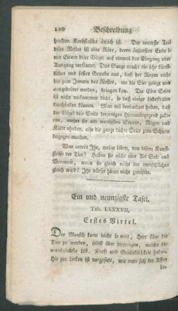 [Ein und neunzigste Tafel. - Hundertste Tafel.]