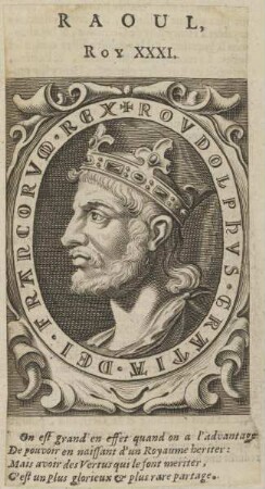 Bildnis von Raoul, König von Frankreich