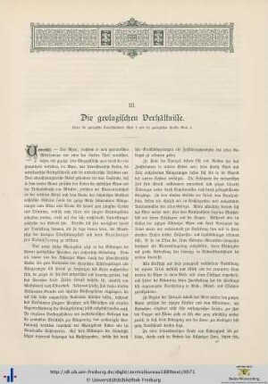 Die geologischen Verhältnisse.