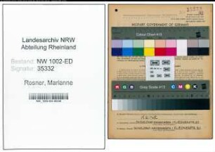 Entnazifizierung Marianne Rosner, geb. 10.06.1910 (Lehrerin)