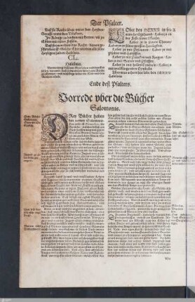 Vorrede auf die Bücher Salomonis