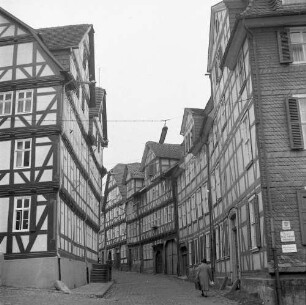 Spangenberg. Straße mit Wohnhäusern