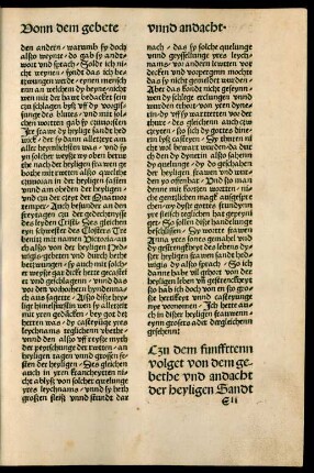 Czu dem funffttenn volget von dem gebethe und andacht der heyligen Sandt Hedwigis/ czu got dem herrenn.