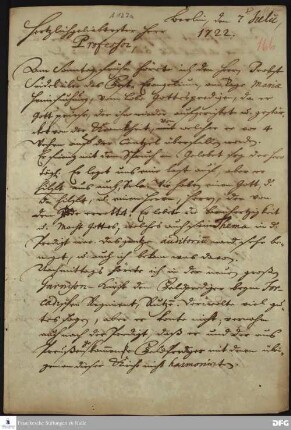 Brief von Heinrich Julius Elers an August Hermann Francke.