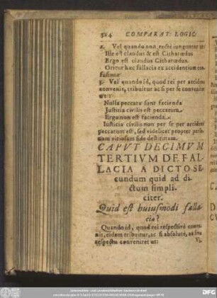 Caput Decimum Tertium De Fallacia A Dictio Secundum quid ad dictum simpliciter.