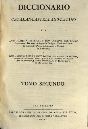 Diccionario Catalan-Castellano-Latino, 2