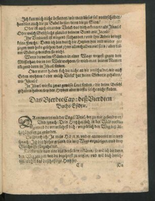 Das Vierdte Cap: deß Vierdten Buchs Eßdrae.