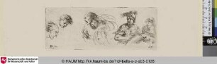 Figurenstudie mit Reiter und wehendem Gewand